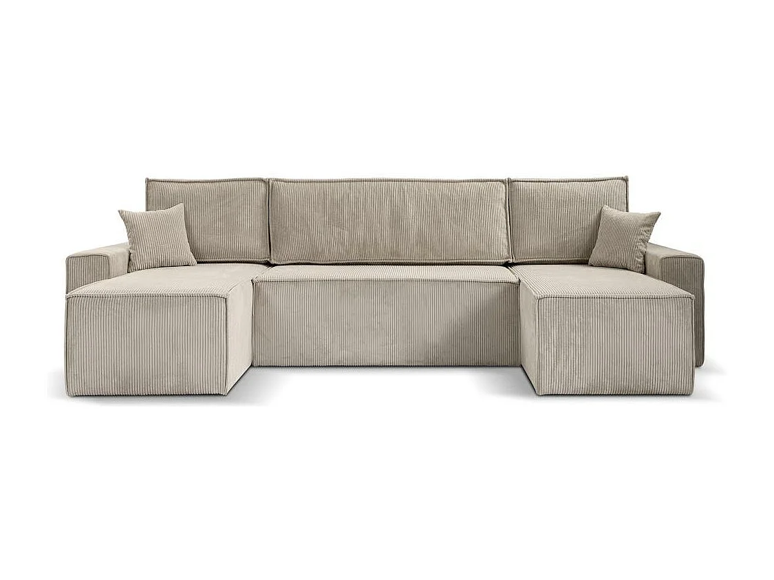 CANAPE Hektor U avec fonction sommeil cappuccino