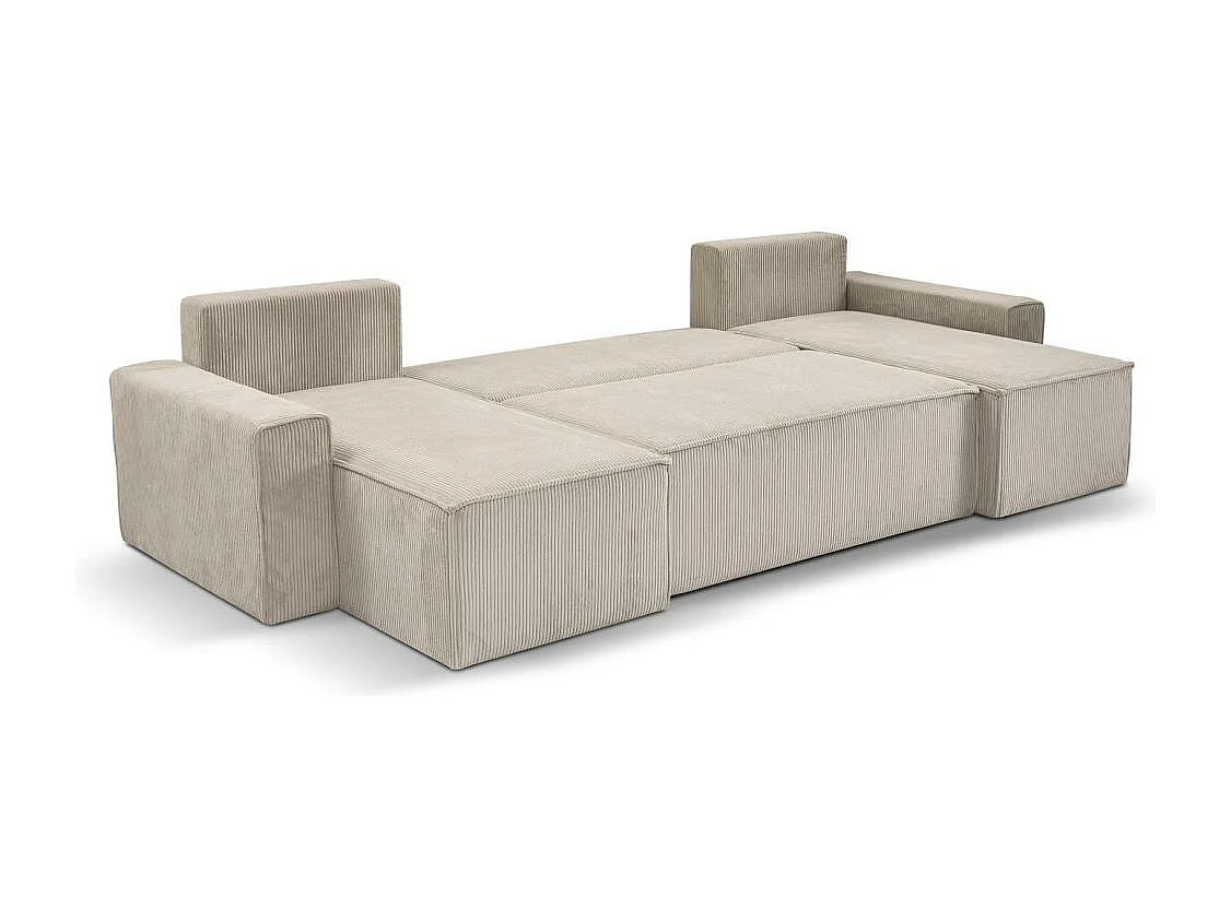 CANAPE Hektor U avec fonction sommeil cappuccino