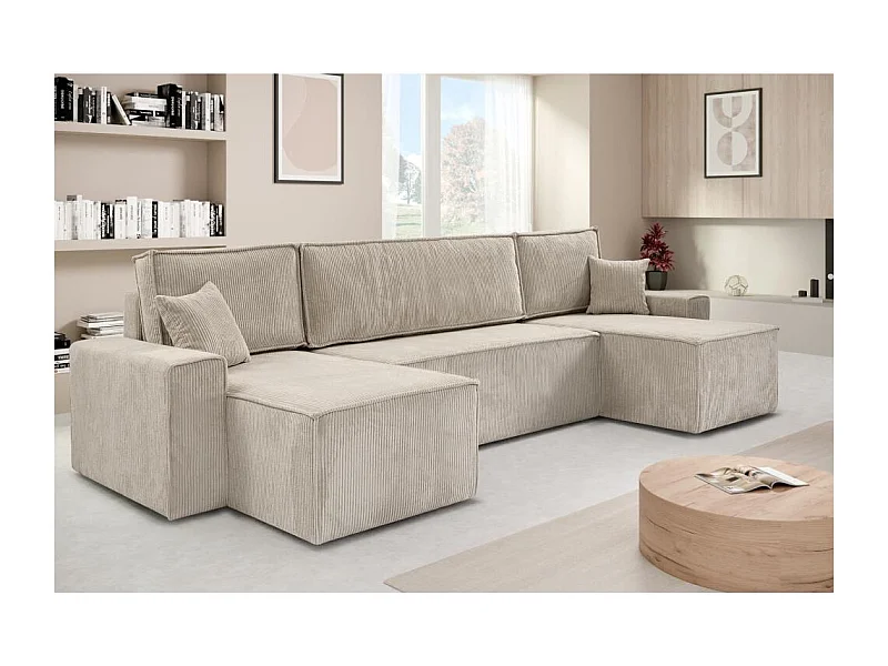 WOHNLANDSCHAFT Hektor U mit Schlaffunktion cappuccino