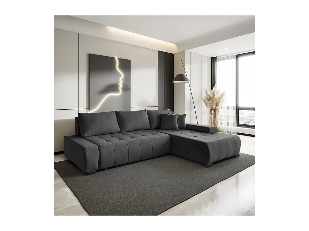 ECKSCHLAFSOFA Draco L Graphit