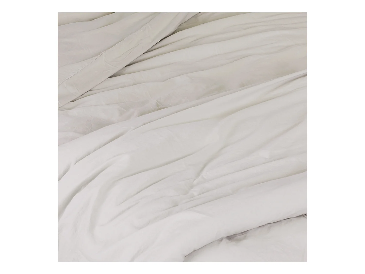 Unifarbenes Bettbezug-Set aus gewaschener Baumwolle 140 x 200 cm