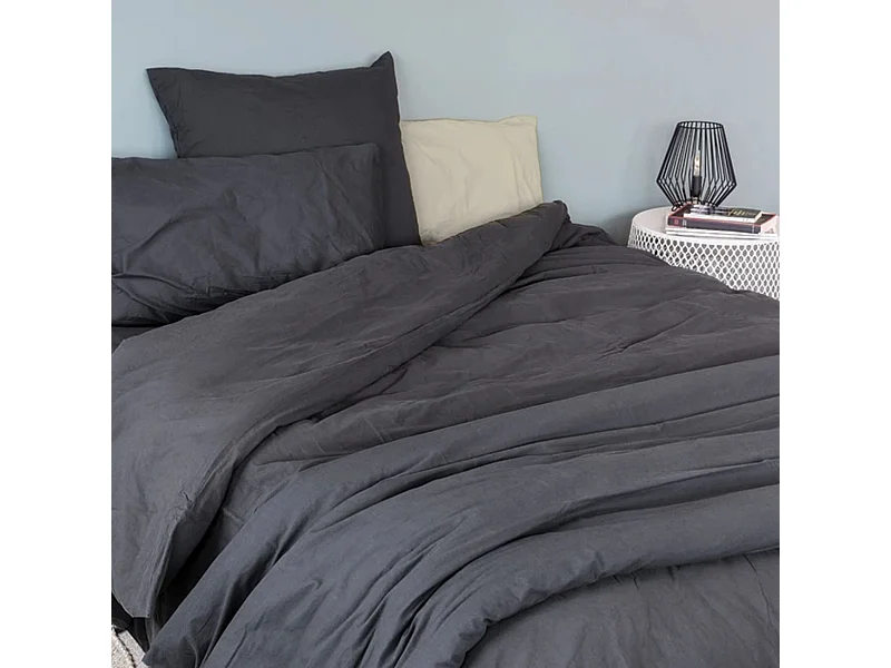 Housse de couette coton Lavé Oekotex