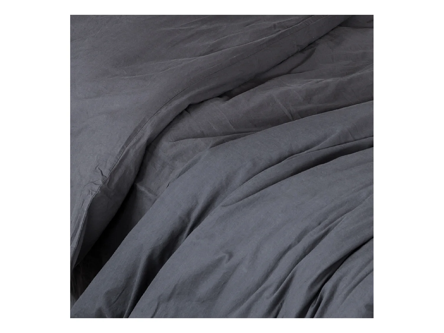 Funda de edredón liso en algodón lavado 140 x 200 cm