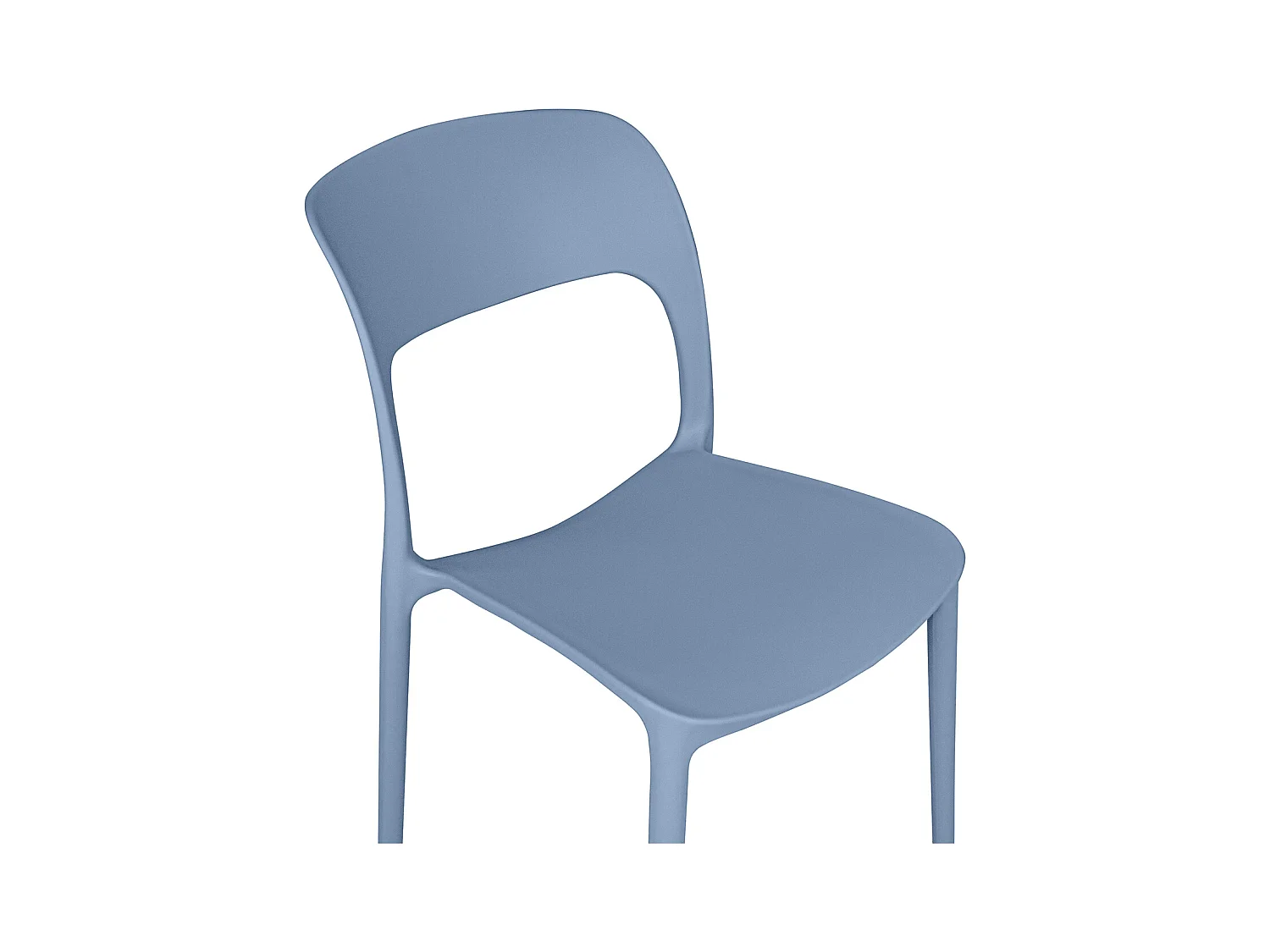 Sedia impilabile in polipropilene blu avio mod. Maya (2 Pz.)