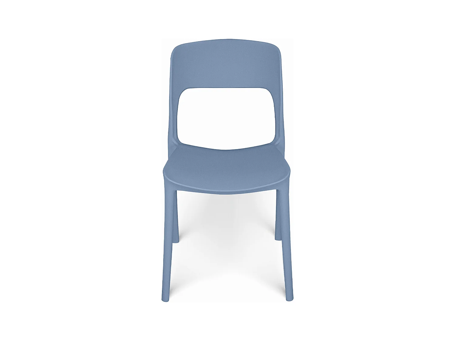 Sedia impilabile in polipropilene blu avio mod. Maya (2 Pz.)