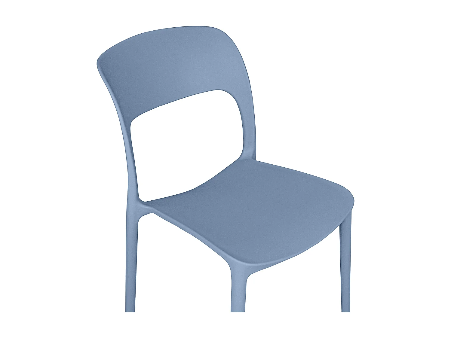 Sedia impilabile in polipropilene blu avio mod. Maya (2 Pz.)