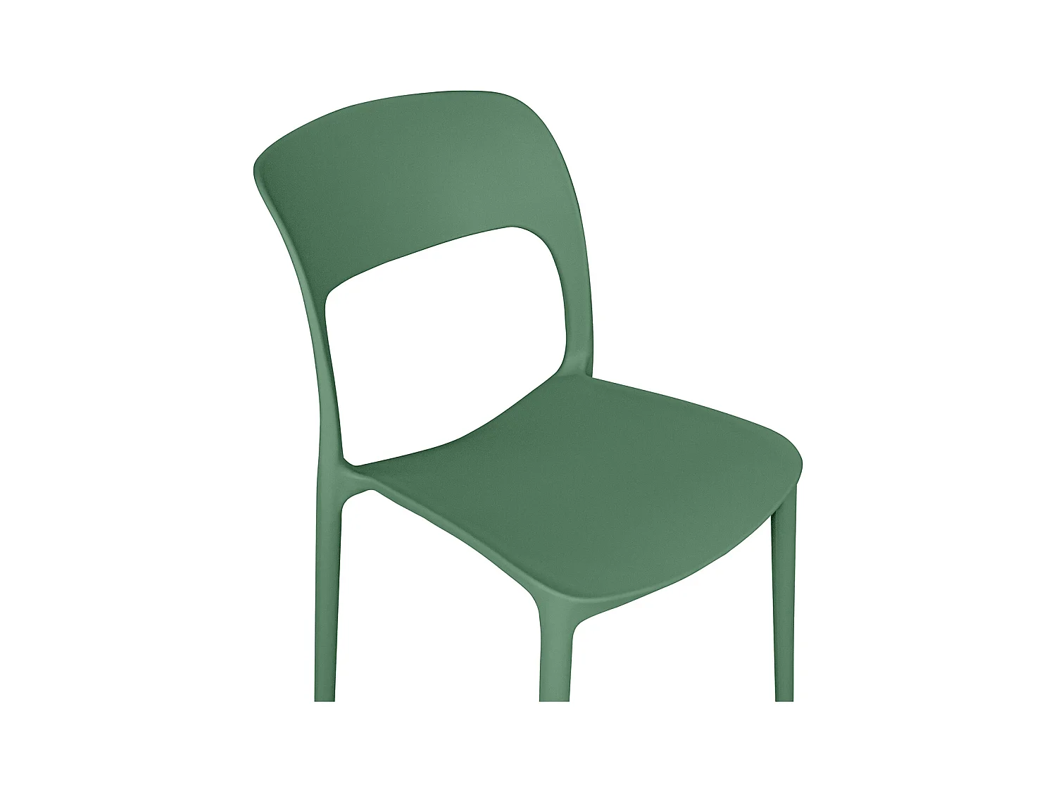 Sedia impilabile in polipropilene verde abete mod. Maya (2 Pz.)