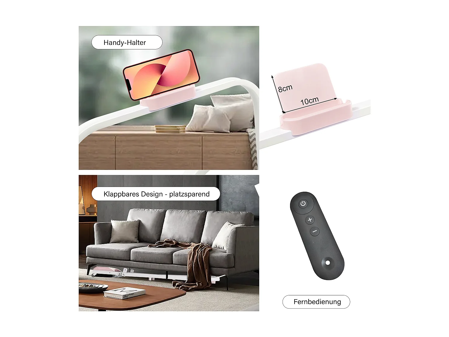 Tapis de course pliable 2 en 1, vitesse de 1 à 6 km/h avec télécommande, écran LED haut-parleur Bluetooth Rose