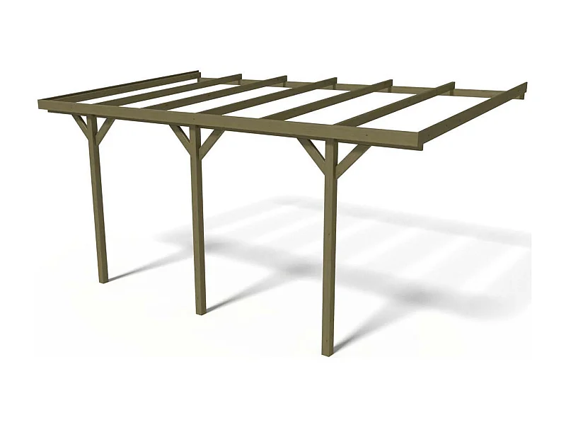 Pensilina in legno Solar 2" - 300 x 454 x 245 cm