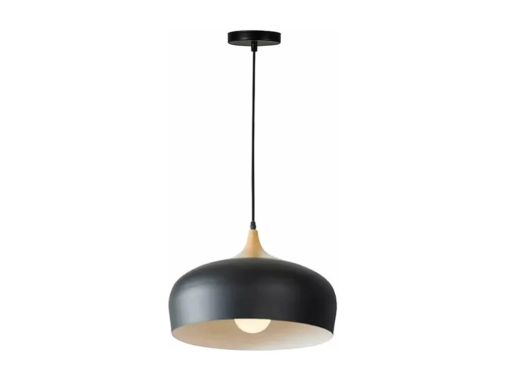 plafonnier suspension luminaire métal noir 35x29 cm