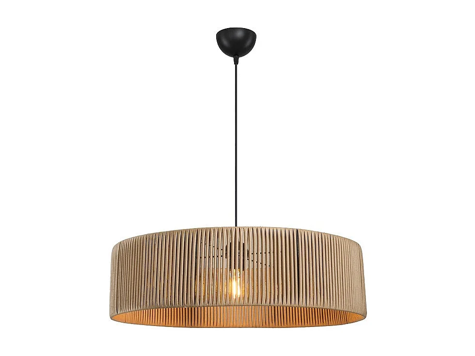 suspension luminaire plafonnier e27 abat jour bois 55x20 cm