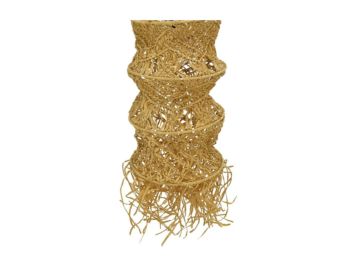 plafonnier suspension luminaire papier tressé 25x115 cm
