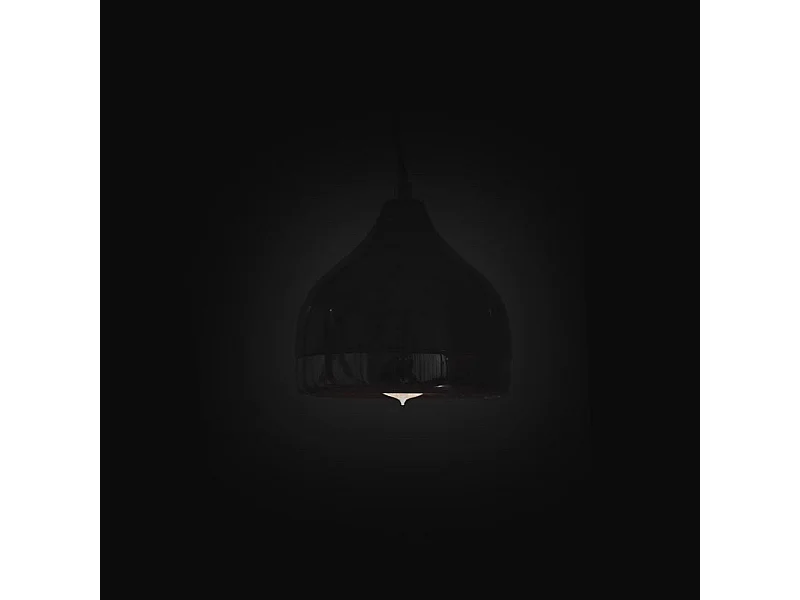 plafonnier suspension luminaire elprecious e27 couleur noir-bronze d17x112cm