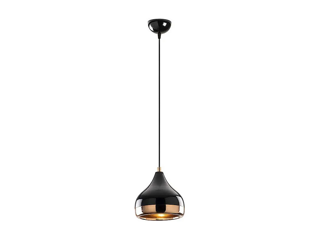 plafonnier suspension luminaire elprecious e27 couleur noir-bronze d17x112cm