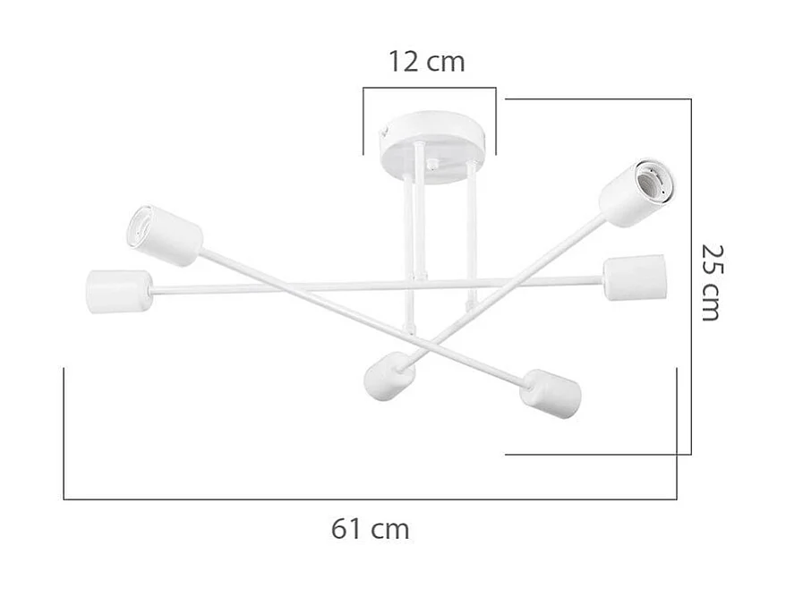 plafonnier suspension luminaire  å27 doré d61x25cm
