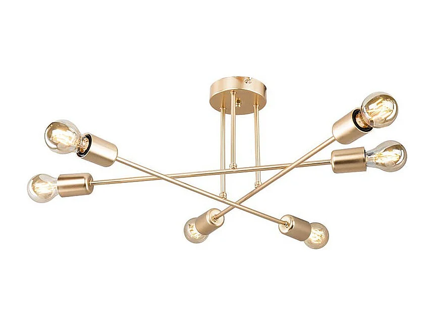 plafonnier suspension luminaire  å27 doré d61x25cm