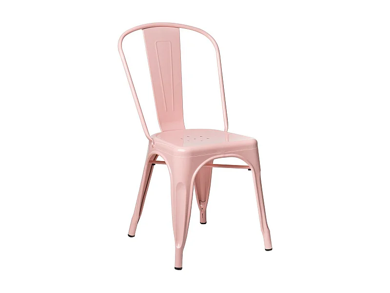 Chaise Kontoir en acier brillant - Design industriel et élégant-Couleur Rose clair