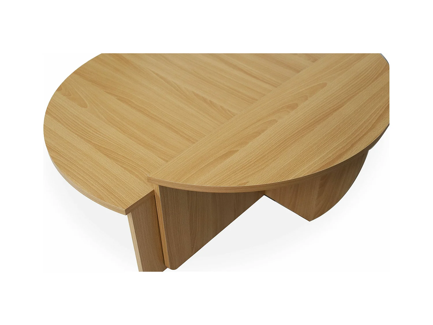 Set de 2 tables basses design Glowik Chêne clair