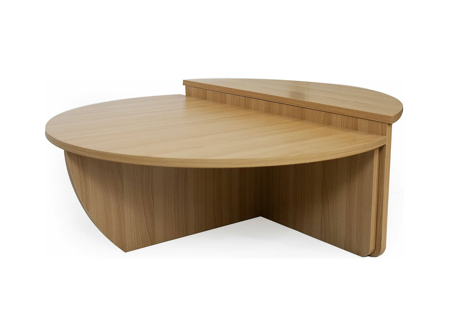 Set di 2 tavolini di design in rovere chiaro Glowik