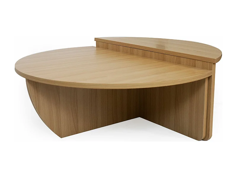 Set di 2 tavolini di design in rovere chiaro Glowik