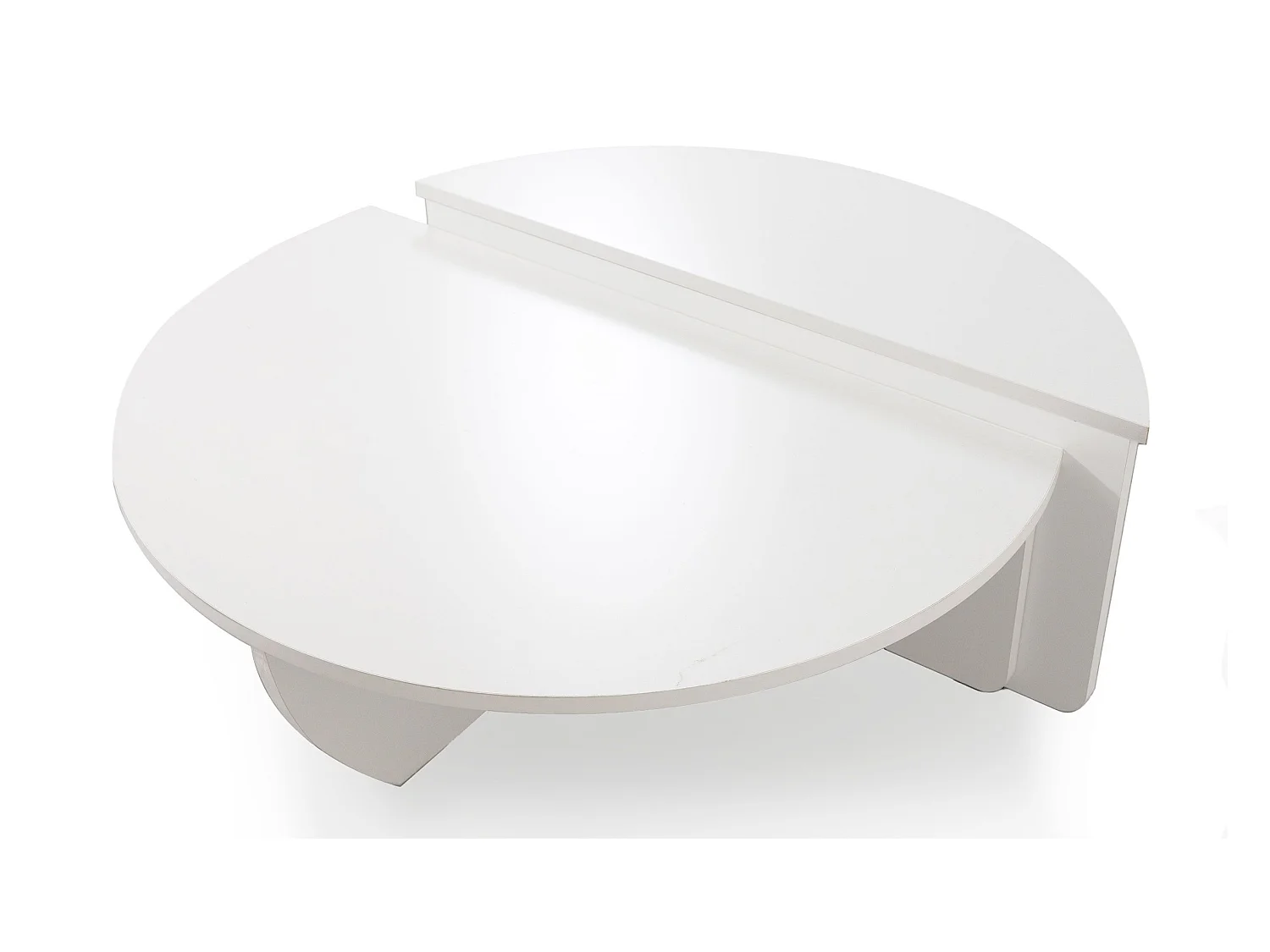 Set de 2 tables basses design Glowik Blanc mat