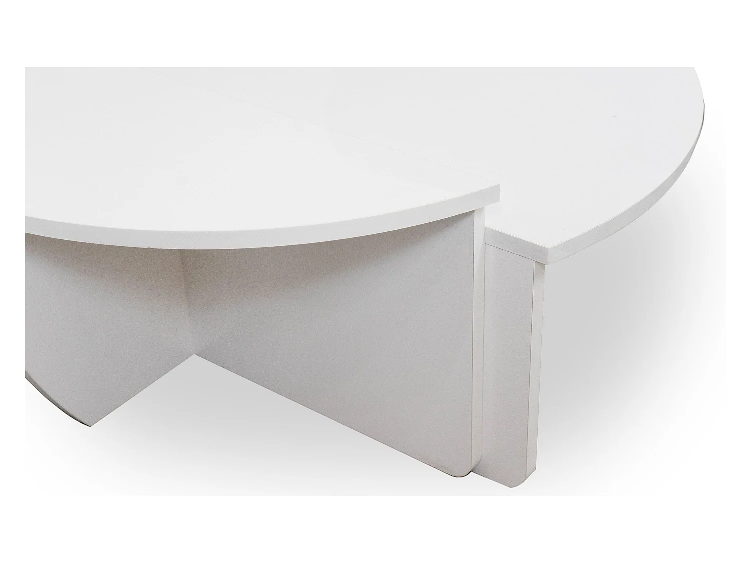 Set de 2 tables basses design Glowik Blanc mat