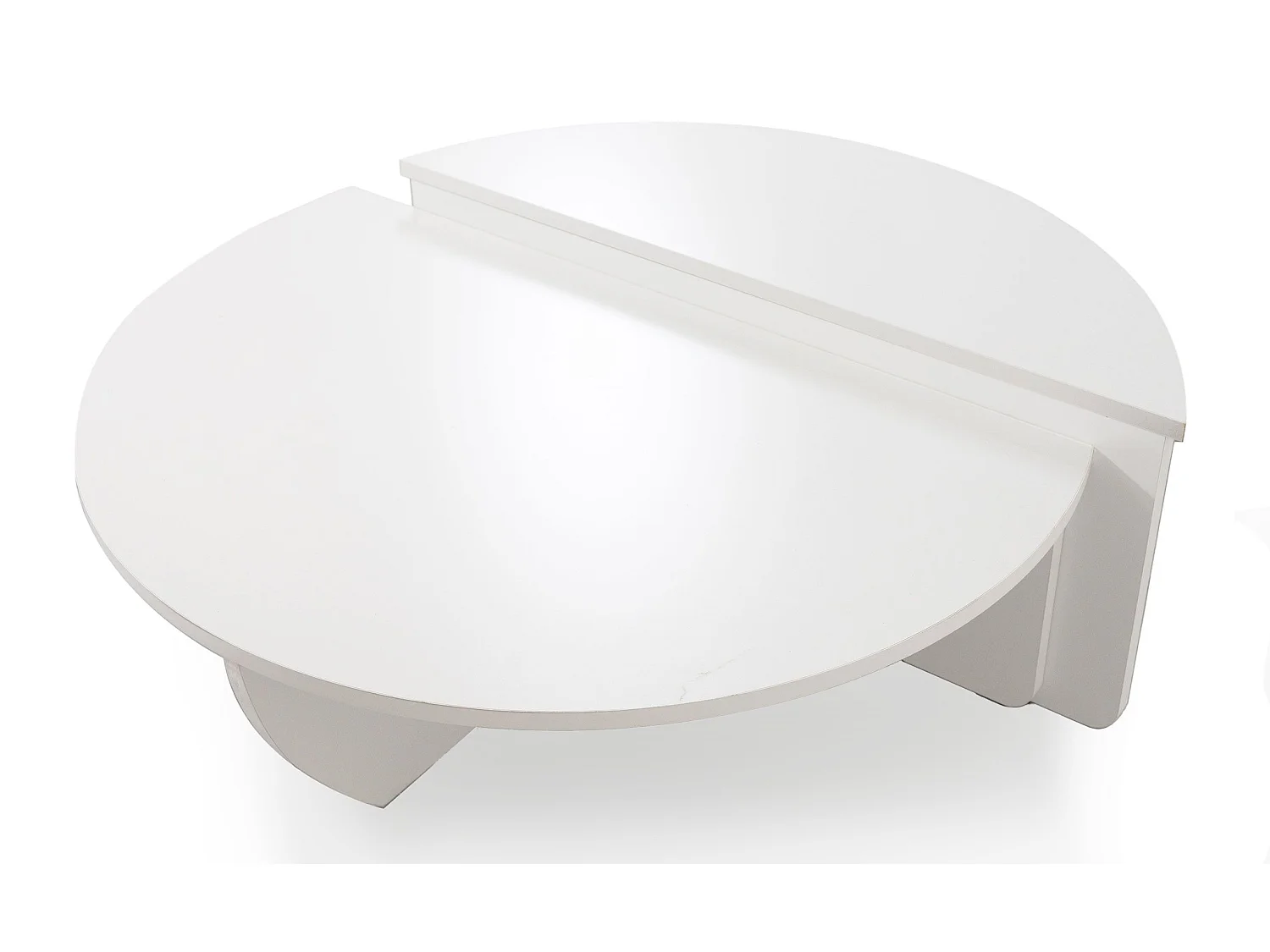 Set de 2 tables basses design Glowik Blanc mat