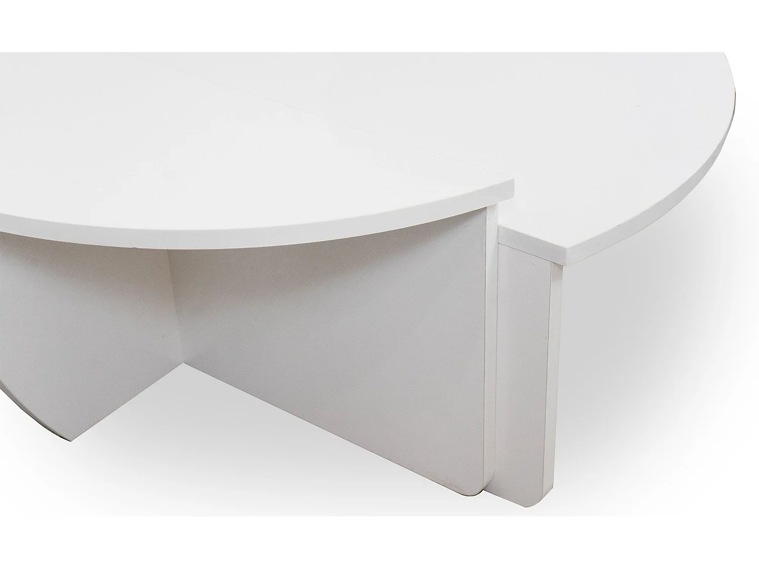 Set de 2 tables basses design Glowik Blanc mat