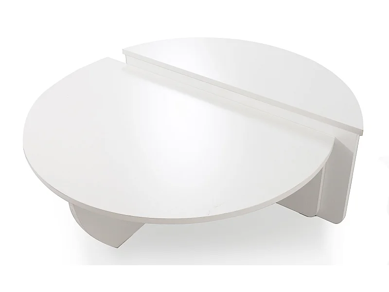 Set de 2 tables basses design Glowik Blanc mat