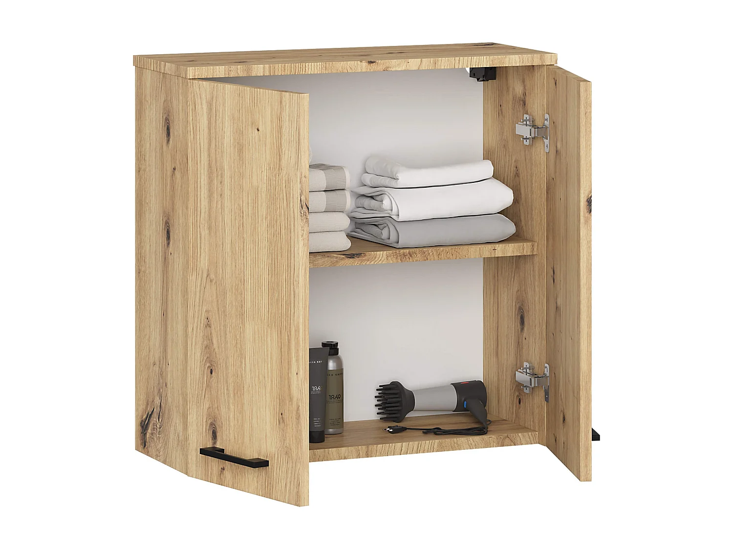Hangende Badkamerkast FIN W60 met 2 Deuren / AKORD Furniture Factory / Artisan Eik / 60 x 60 x 22,5 cm