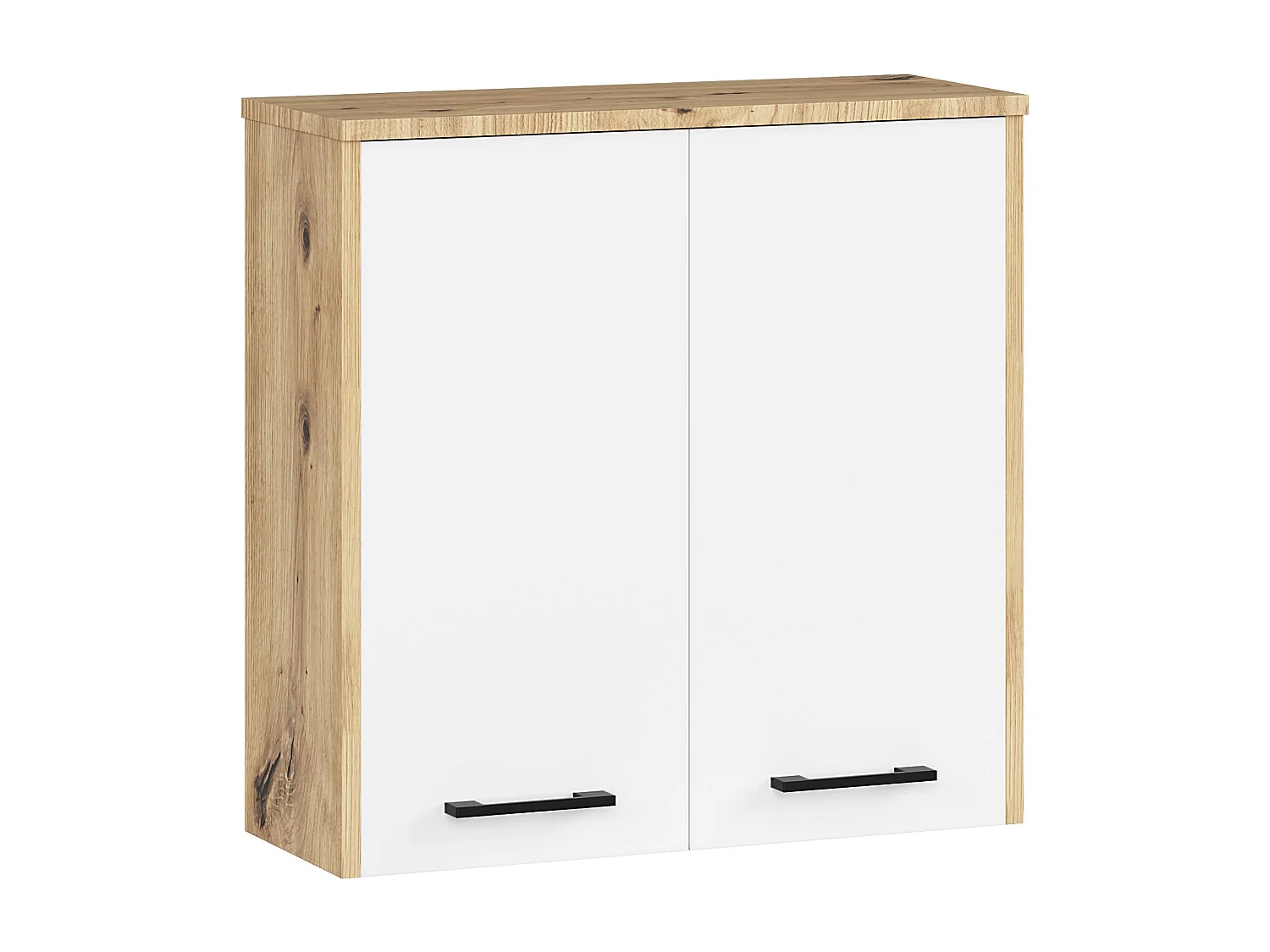 Mobile bagno sospeso AKORD FIN Quercia Ertisan 60 cm 2 ante inserto frontale Bianco 60x22,5x60 cm