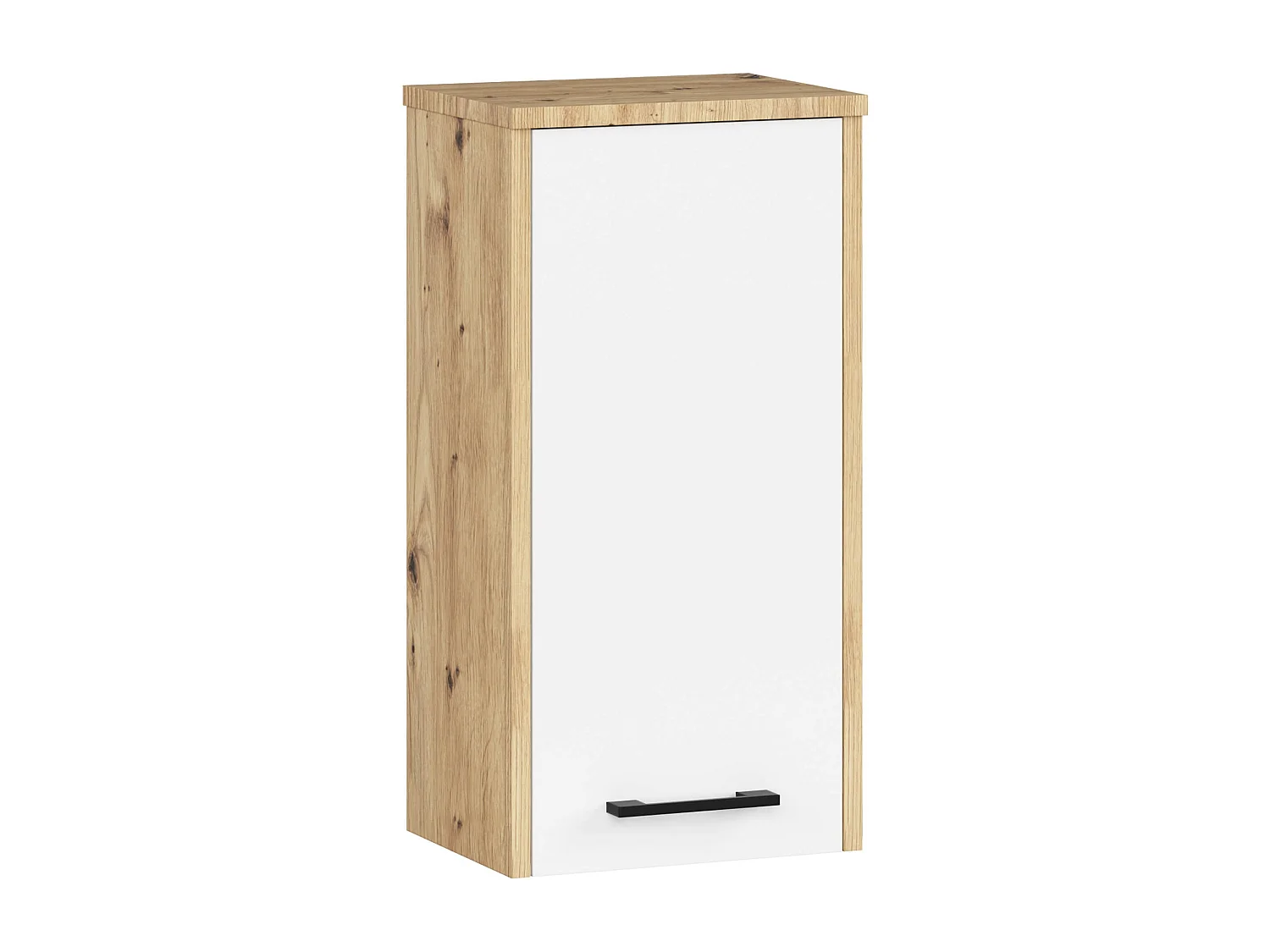 Mobile bagno sospeso AKORD FIN Quercia Artisan 30 cm 1 anta inserto frontale Bianco 30x22,5x60 cm