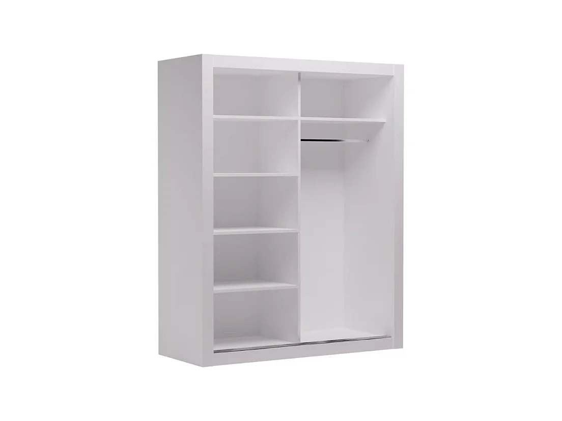 Armoire chambre adulte DIVA 160cm – 2 portes coulissantes-Blanc