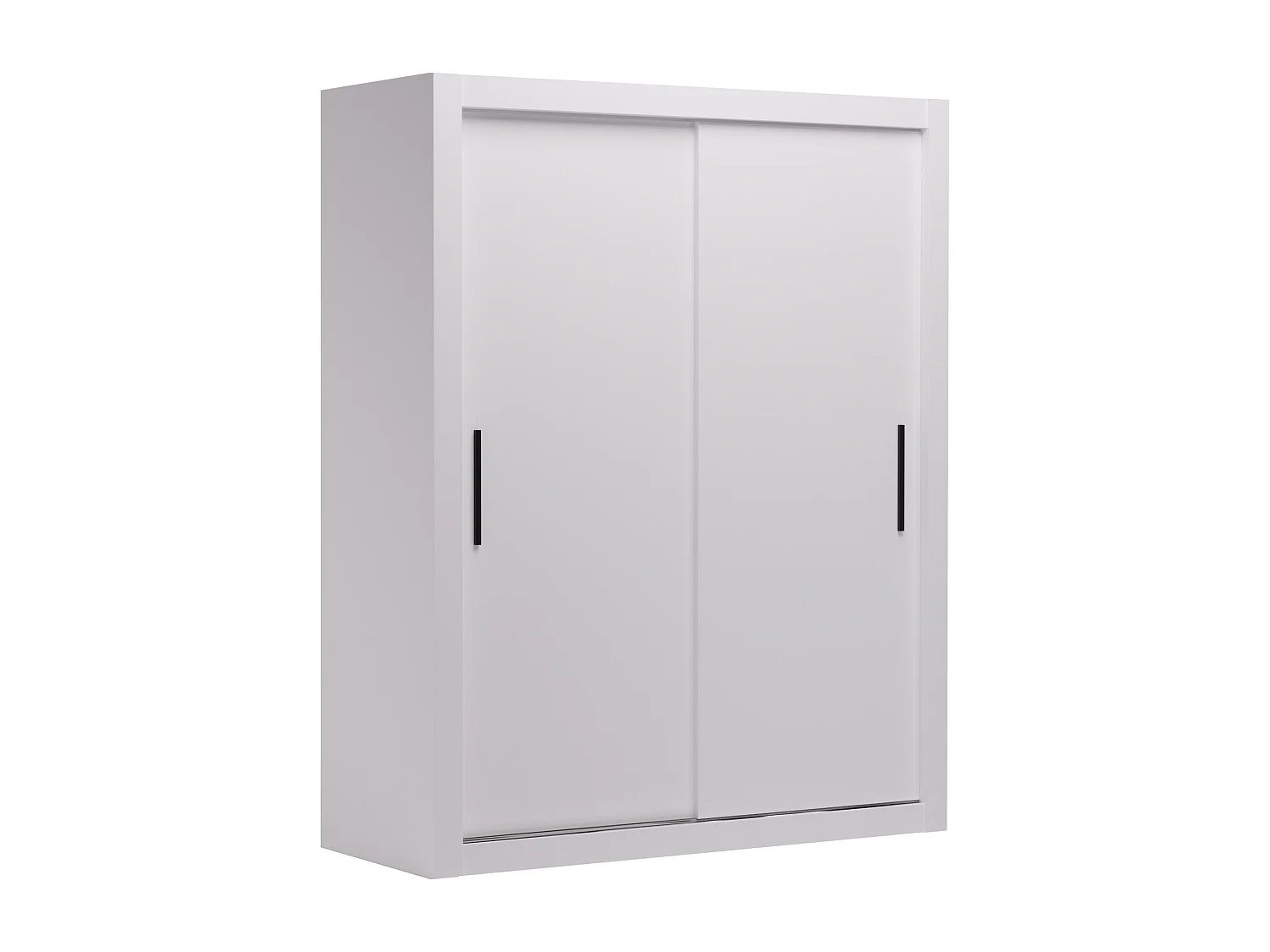 Kleiderschrank Laura (100cm)/Schiebetüren/Spiegel/Weiss