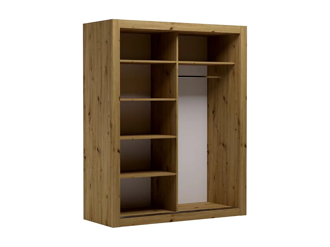 Armoire chambre adulte DIVA 160cm – 2 portes coulissantes-Beige