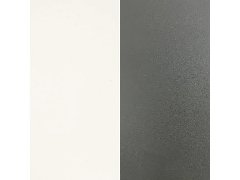 Pack salón con mesa de centro y mesa de comedor Kenzo Max V1A Blanco Brillo - Gris Antracita