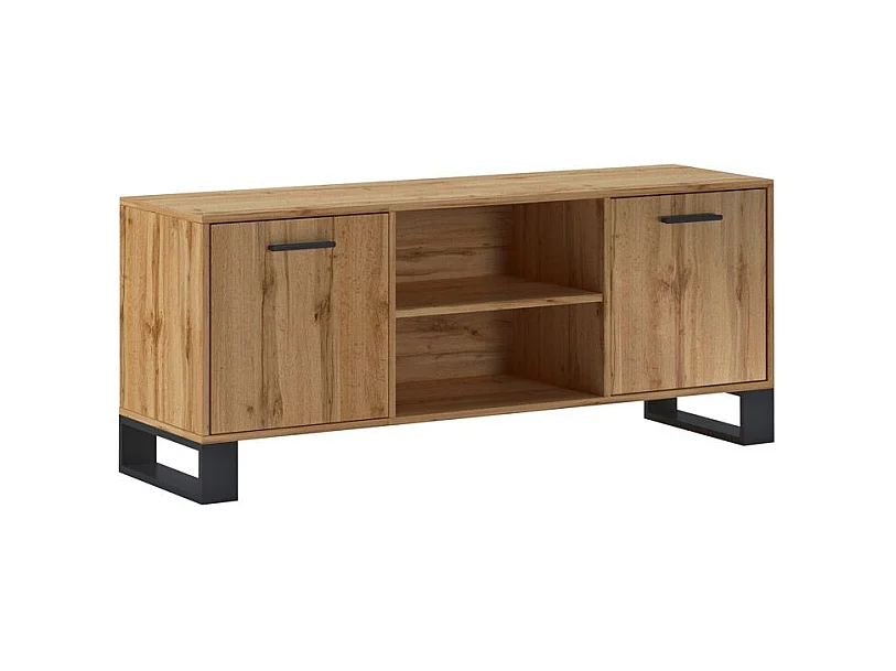 Mueble TV Raw 140 Roble oscuro - Negro