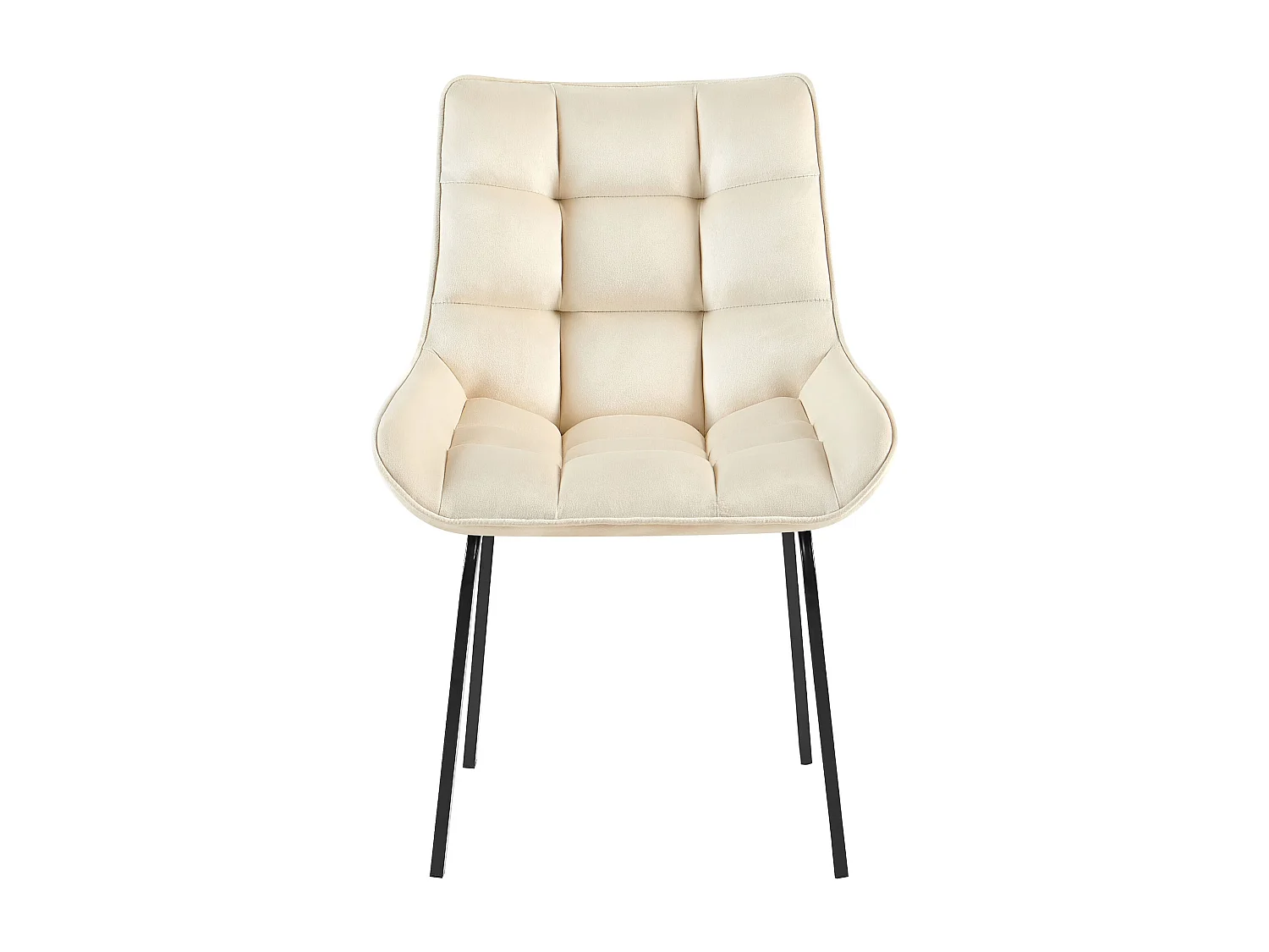 chaise salle à manger - Velours - Crème - Saranda