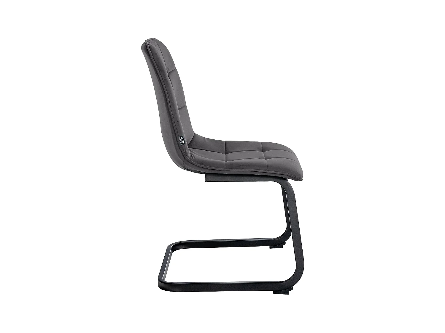 Lot de 2  chaises oscillantes - Velours - Noir - Vermont