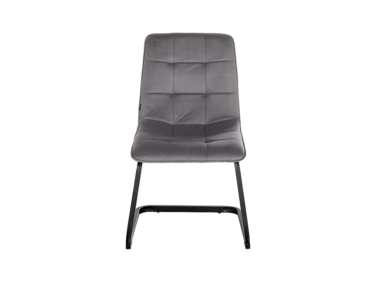 Lot de 2  chaises oscillantes - Velours - Gris foncé - Vermont