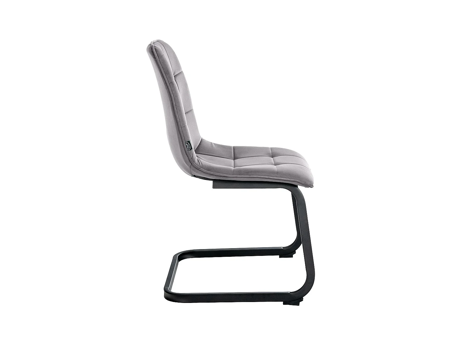 Lot de 2  chaises oscillantes - Velours - Gris foncé - Vermont