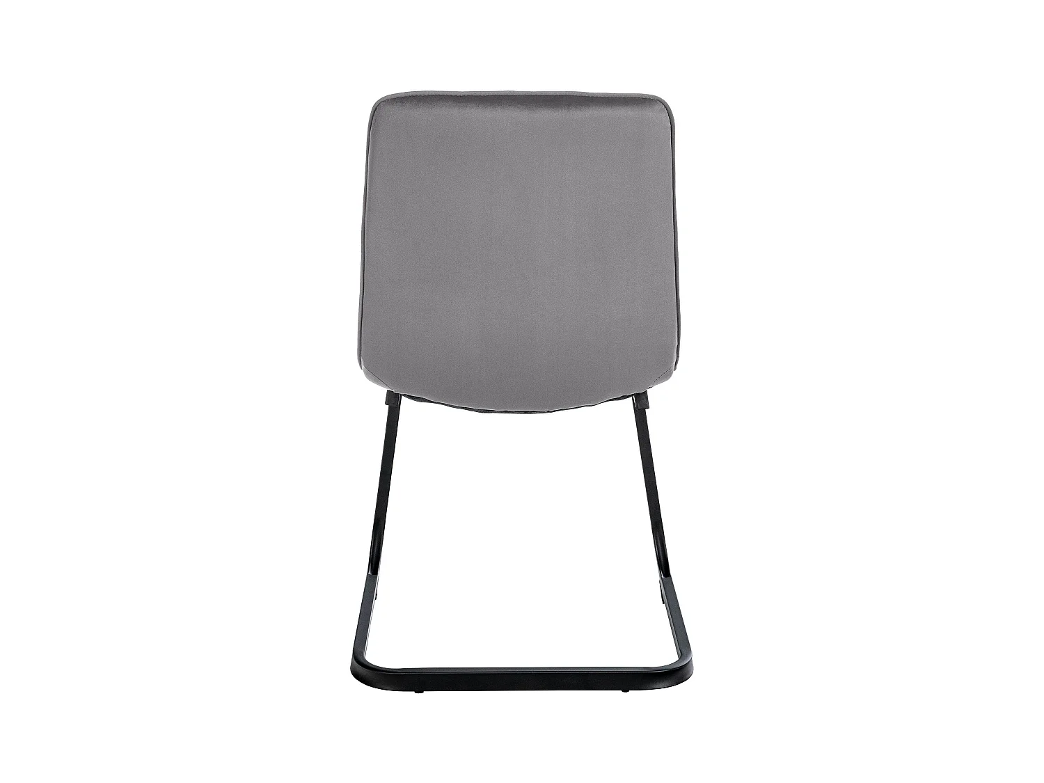 Lot de 2  chaises oscillantes - Velours - Gris foncé - Vermont