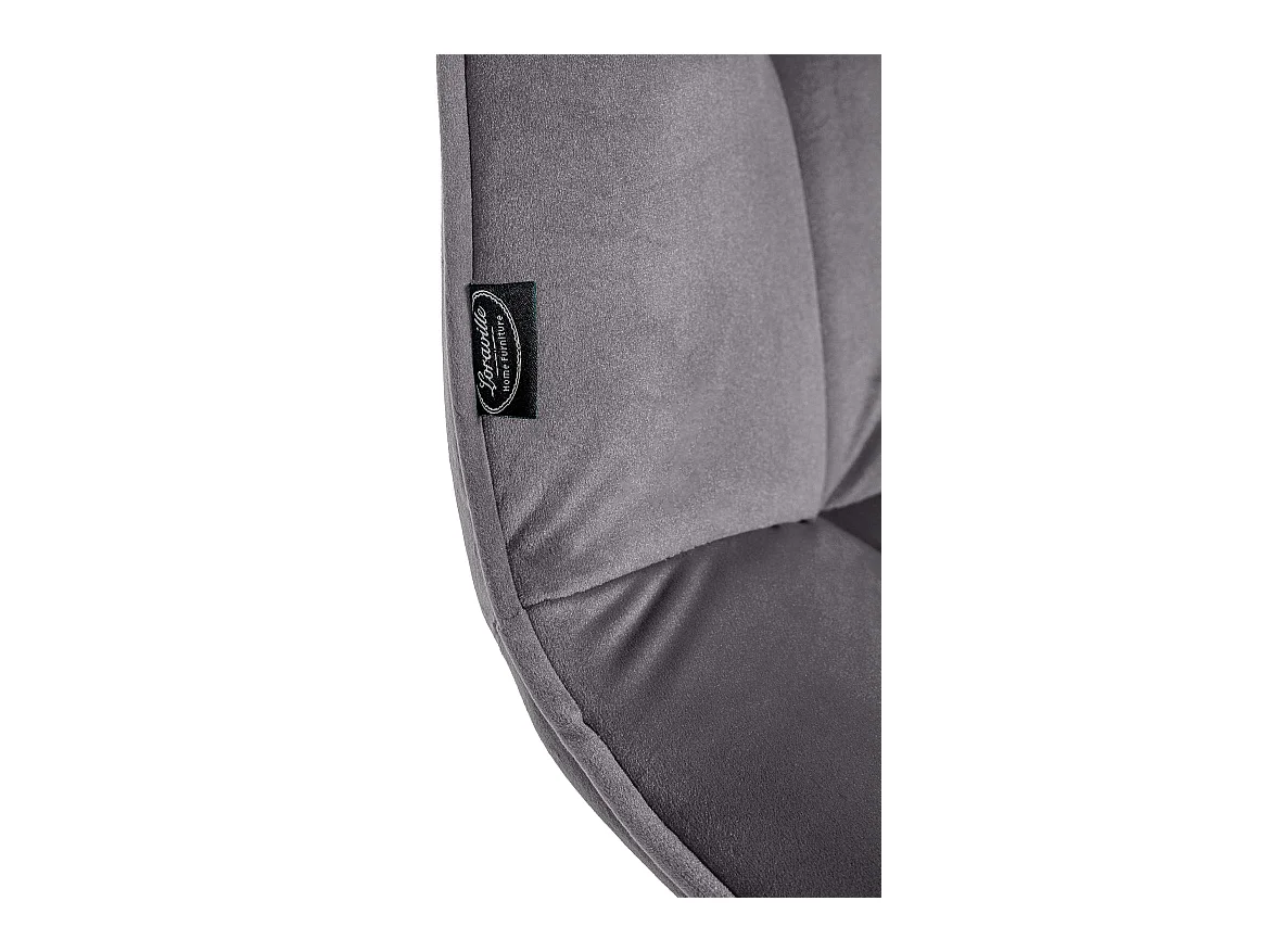 Lot de 2  chaises oscillantes - Velours - Gris foncé - Vermont