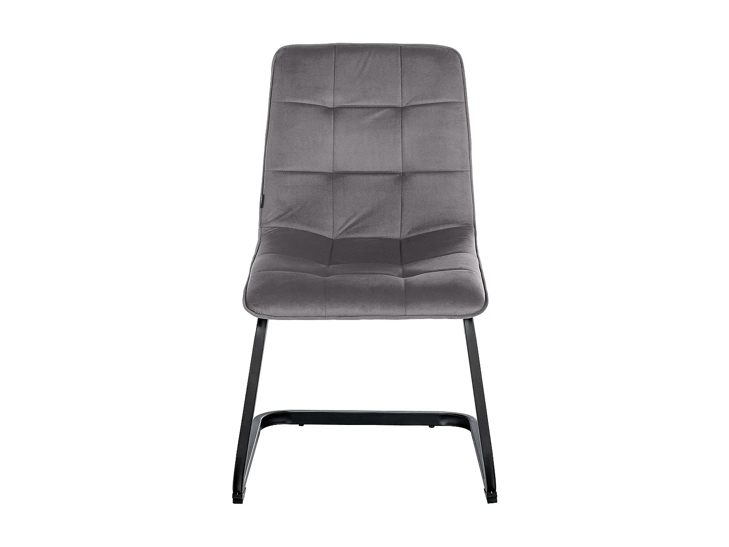 Lot de 2  chaises oscillantes - Velours - Gris foncé - Vermont