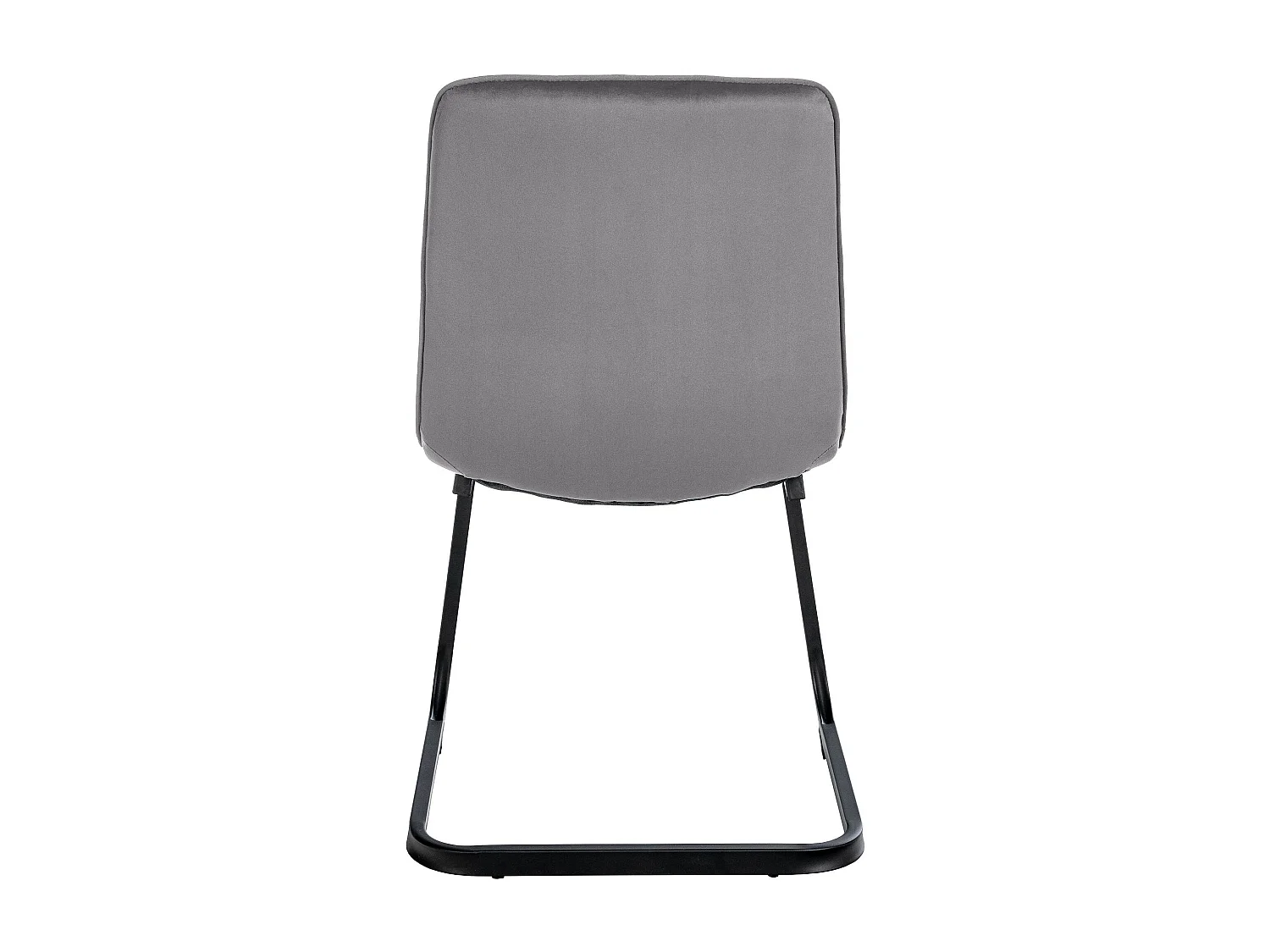 Lot de 2  chaises oscillantes - Velours - Gris foncé - Vermont