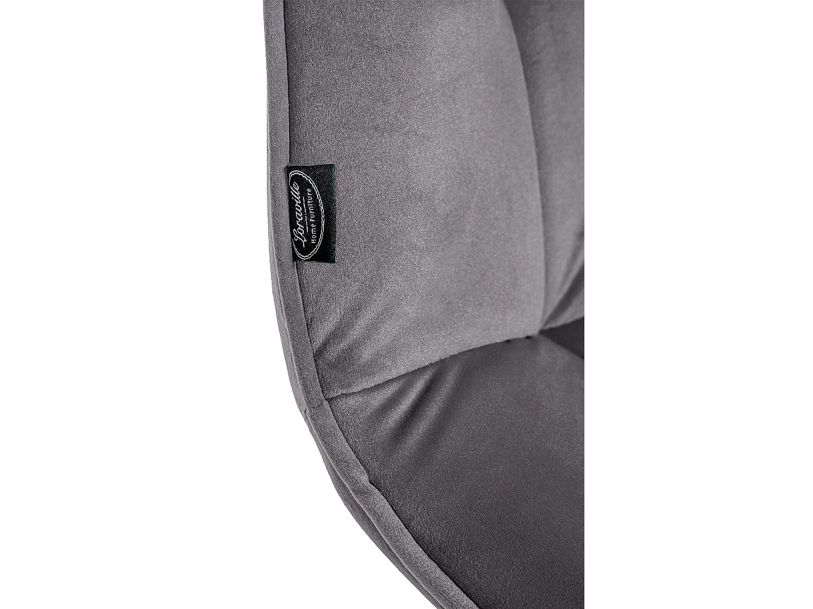 Lot de 2  chaises oscillantes - Velours - Gris foncé - Vermont