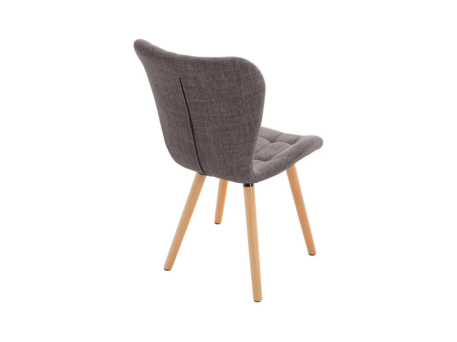 Lot de 2  chaise salle à manger - Tissu - Gris clair - Elda