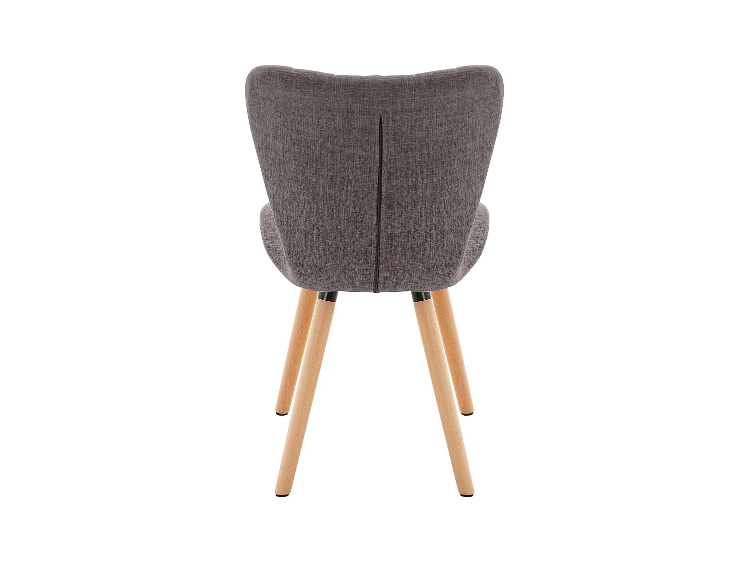 Lot de 2  chaise salle à manger - Tissu - Gris clair - Elda