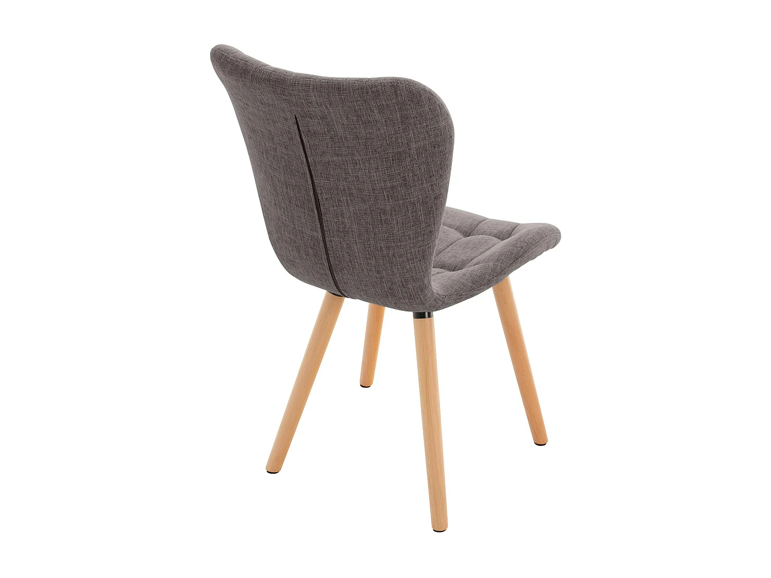 Lot de 2  chaise salle à manger - Tissu - Gris clair - Elda