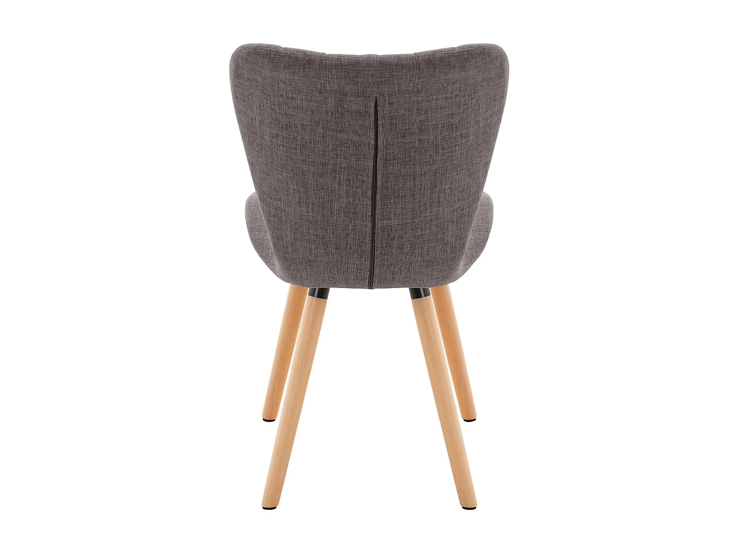 Lot de 2  chaise salle à manger - Tissu - Gris clair - Elda